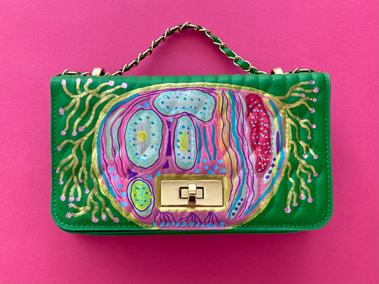 Mini Chevron Quilted Flap Chain Square Bag.