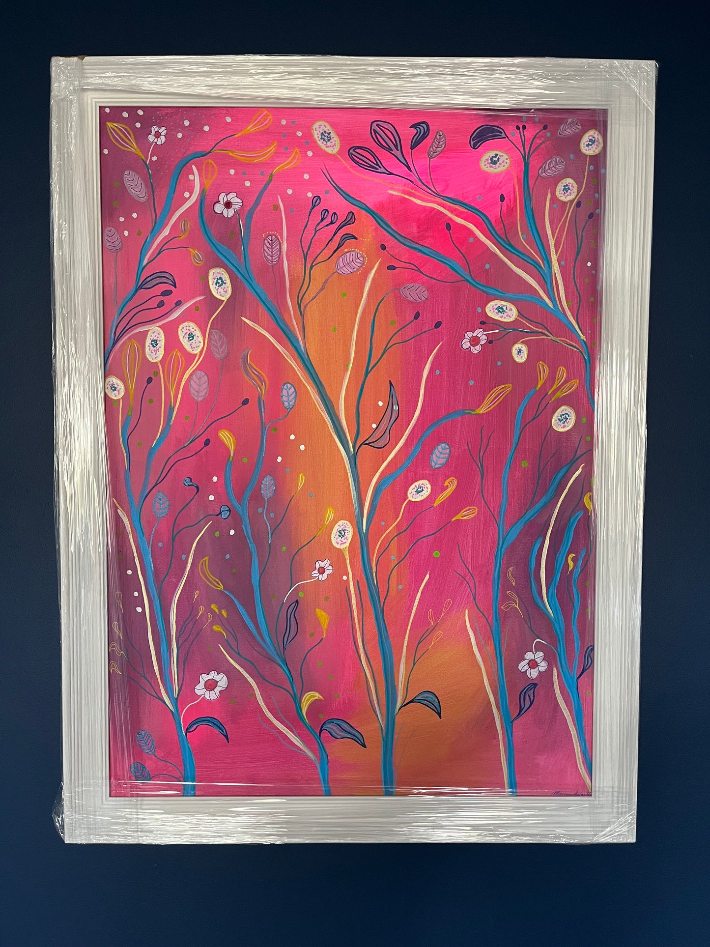 Neon Garden Framed .