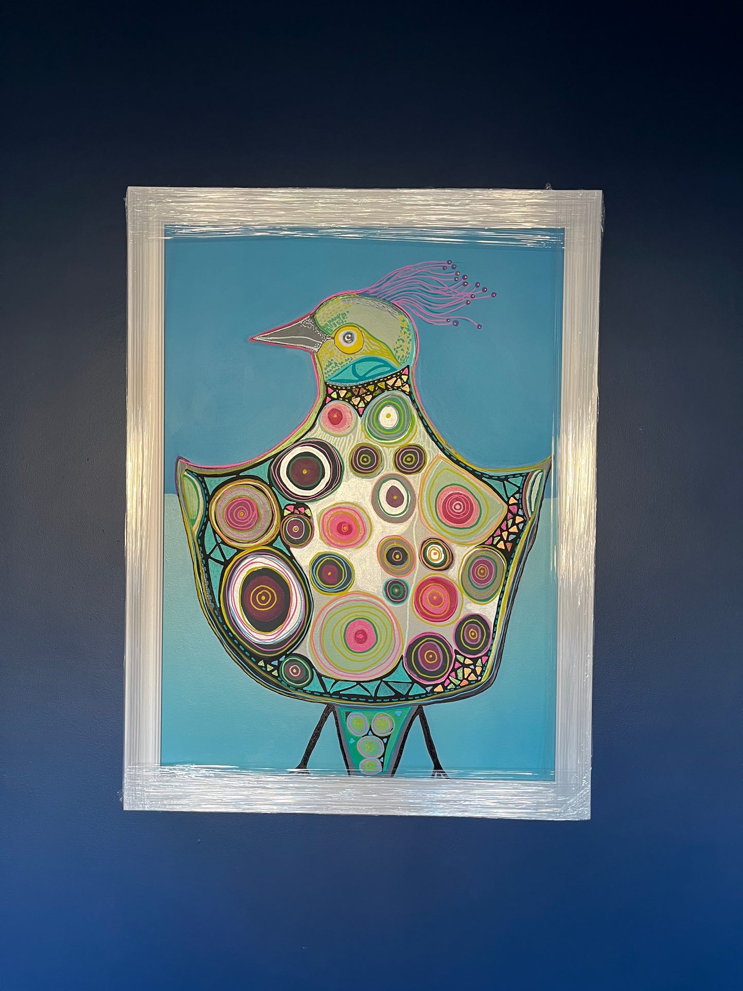 Bird of Paradise framed original .